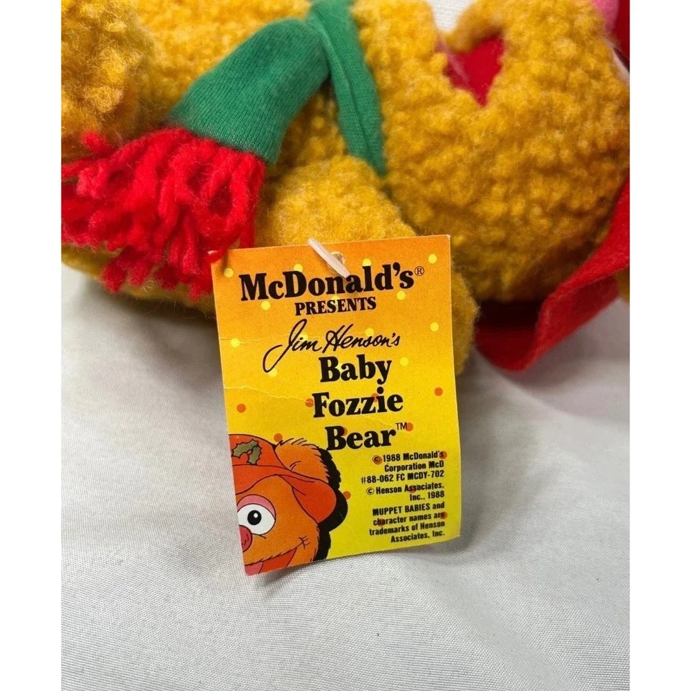 Vintage 1988 McDonald's Muppet Babies Plush Baby Fozzie Bear & Baby Miss Piggy